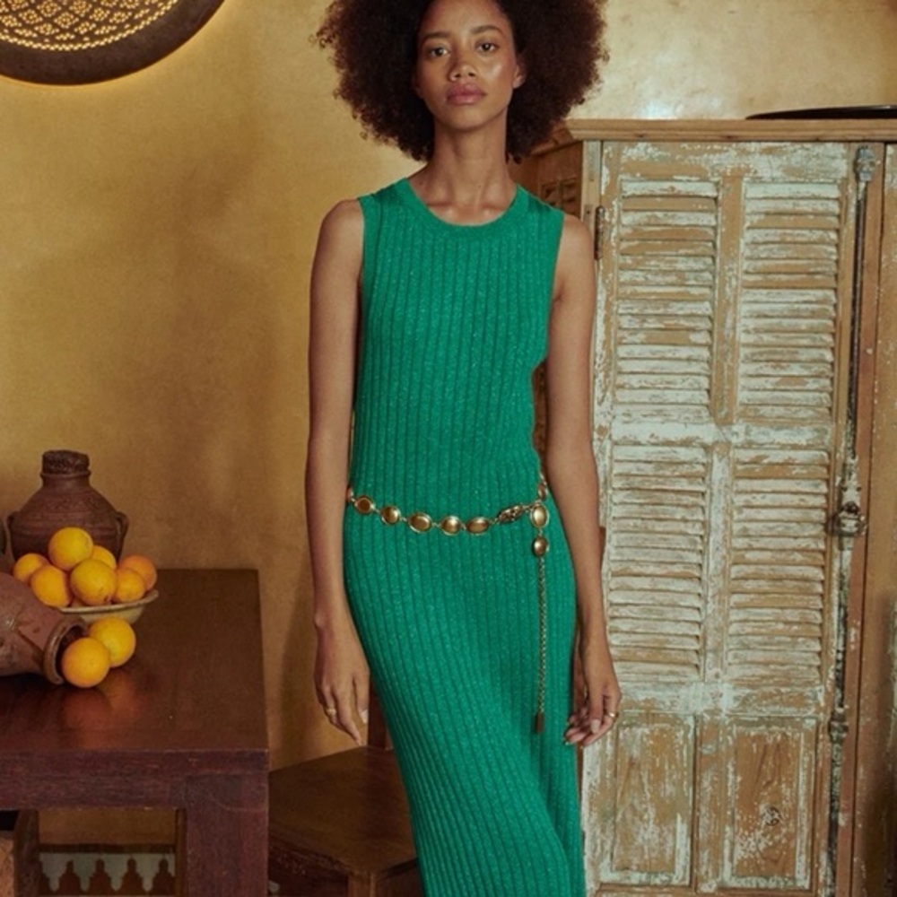 Spell Mercury Knit Maxi Dress in Emerald – Size XS, Brand New with Tags